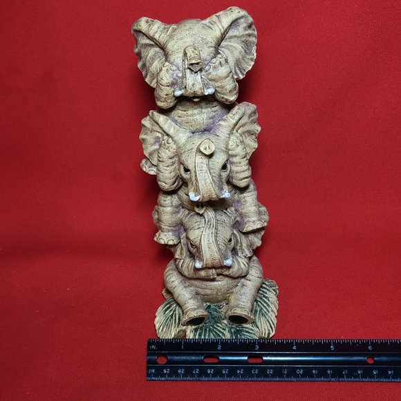 Toscano Hear No Evil See No Evil Speak No Evil Trio Elephants - Picture 10 of 12